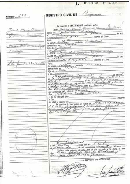 certificado matrimonio